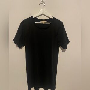 Michael Kors Black Flutter Sleeve Shirt Dress medium‎